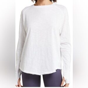 Zella White Long Sleeve Tee